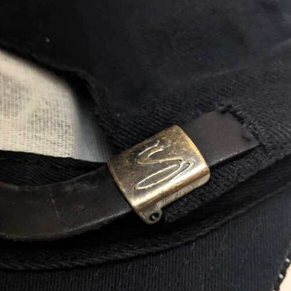 King Cobra Adjustable Strapback Dad Gold Hat Cap Made In USA Vintage 90s Black - Picture 5 of 6